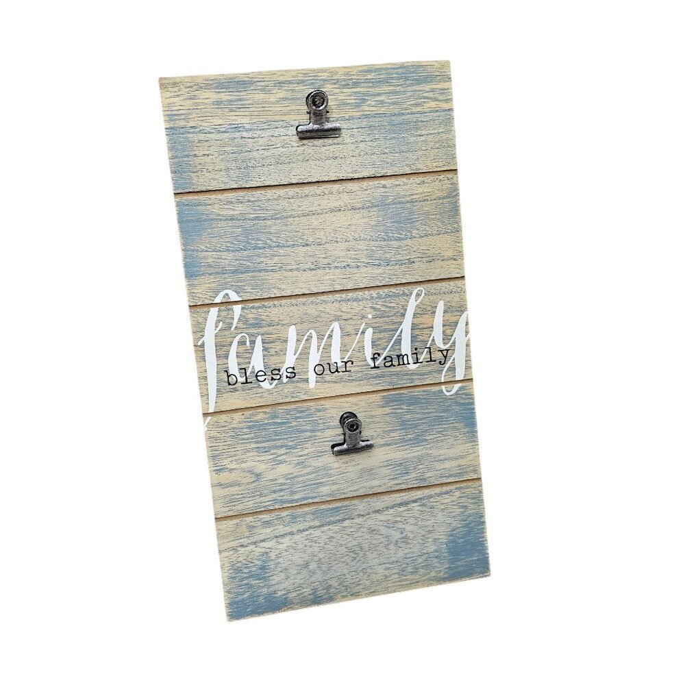 💎Wood Grain Inspirational Family Photo New Table Wall Art Hanging Wooden Sign